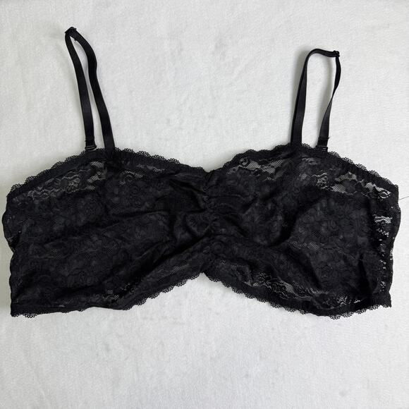 Torrid Curve Bralette Womens Size 4X Black Lace Bandeau Adjustable Straps Plus - Picture 1 of 5